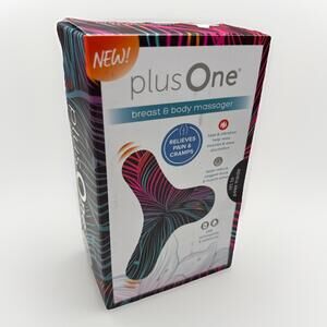 plusOne Breast & Body Massager Heat & Vibrating Waterproof Rechargeable NEW